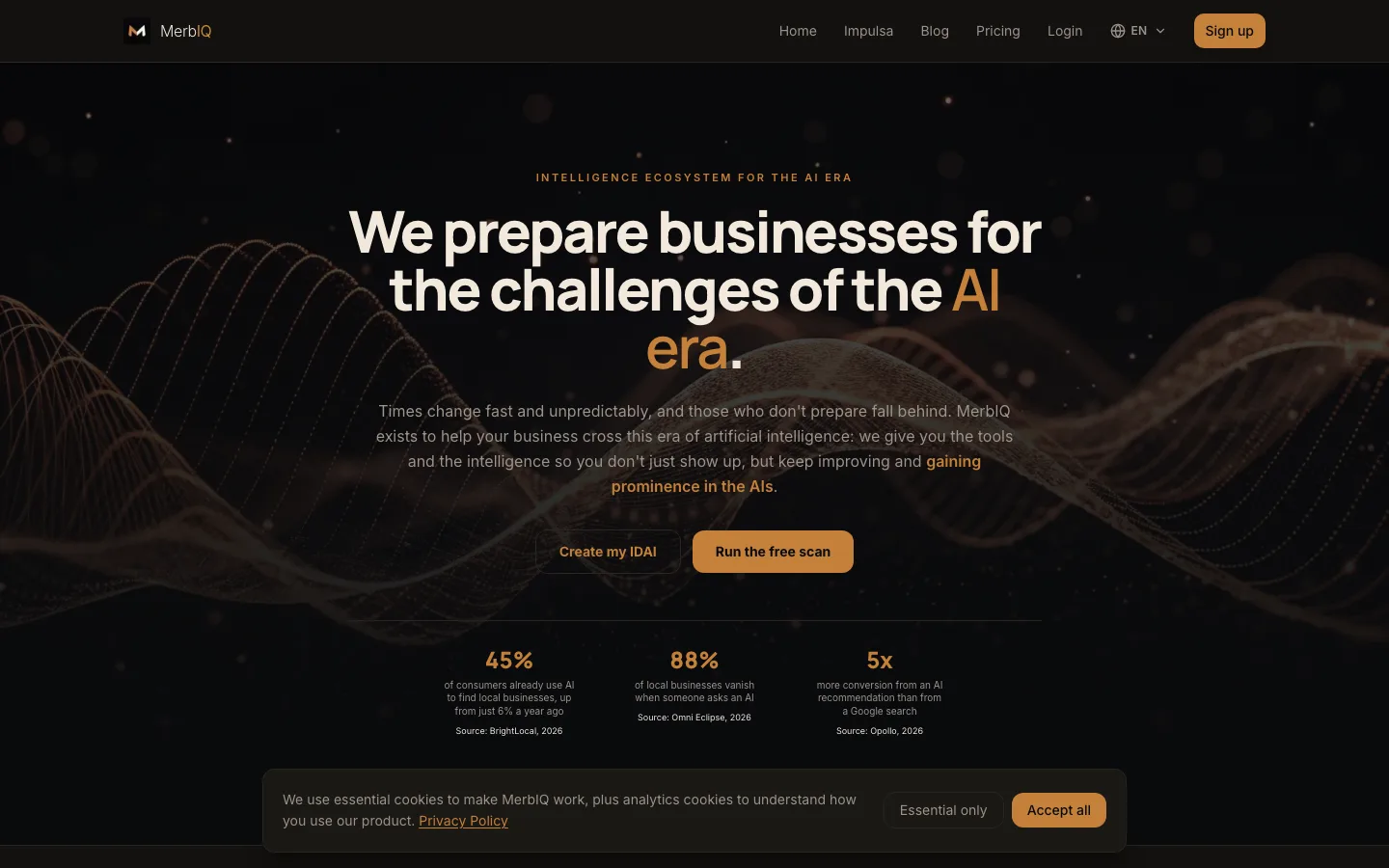The MerbIQ home: we get businesses ready for the challenges of the age of AI