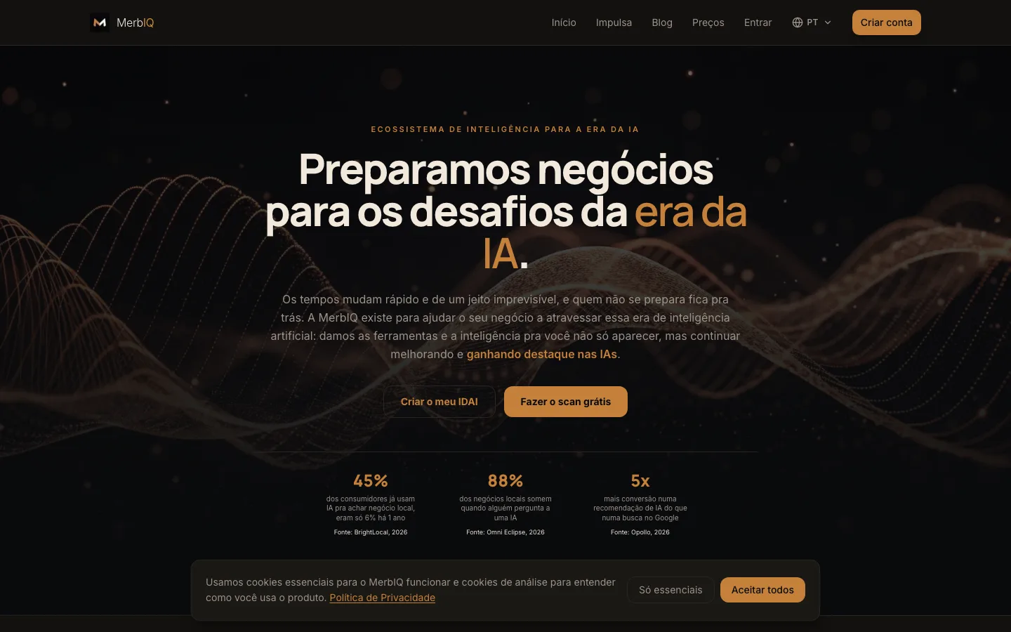 A home da MerbIQ: preparamos negócios para os desafios da era da IA
